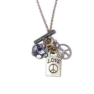 𝅺vintage Silver Toggle Pendant 32" Necklace